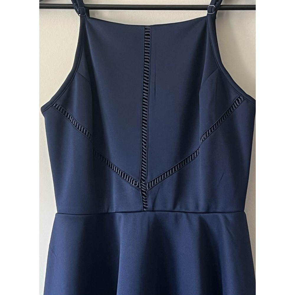 Altar'd State Women's Dress Sz 4 Navy Blue Sleeveless Adjustable Strap Zip Back - Picture 2 of 7